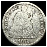 1876-CC Silver Seated Liberty Dime LIGHTLY CIRCULA