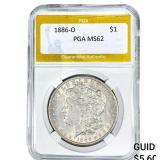 1886-O Morgan Silver Dollar PGA MS62