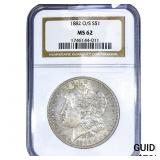 1882-O/S Morgan Silver Dollar NGC MS62