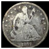 1877-S Silver Seated Liberty Half Dollar  LIGHTLY