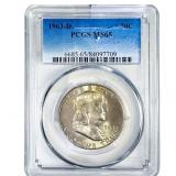 1963-D Franklin Half Dollar PCGS MS65