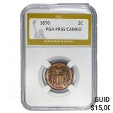 1870 Two Cent Piece PGA PR65 CAMEO
