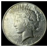 1924-S Silver Peace Dollar CLOSELY  UNCIRCULATED