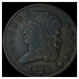 1828 Classic Head Half Cent NEARLY  UNCIRCULATED