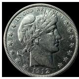 1912-D Silver Barber Half Dollar CLOSELY  UNCIRCU
