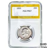 1955 Washington Silver Quarter PGA PR67