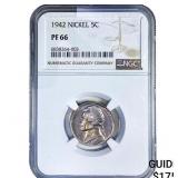 1942 Jefferson Nickel NGC PF66