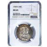1949-S Franklin Half Dollar NGC MS65