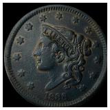 1838 Coronet Head Large Cent NEARLY  UNCIRCULATED