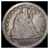 1844-O Silver Seated Liberty Quarter NICELY  CIRC