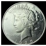 1925-S Silver Peace Dollar CHOICE AU