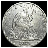 1875 Seated Liberty Half Dollar CLOSELY  UNCIRCUL
