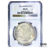 1921 Morgan Silver Dollar NGC MS64