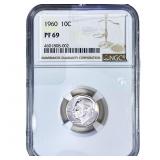 1960 Roosevelt Dime NGC PF69