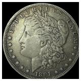 1891-O Silver Morgan Dollar NEARLY  UNCIRCULATED