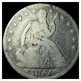 1855-O Arrows Seated Liberty Half Dollar  NICELY