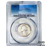 1941 Washington Silver Quarter PCGS PR66