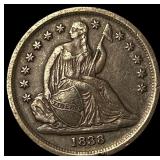 1838 Silver Seated Liberty Dime NEARLY  UNCIRCULA