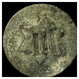 1852 Silver Three-Cent Piece NICELY  CIRCULATED