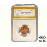 1874 Indian Head Cent PGA MS64 RB