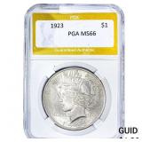 1923 Silver Peace Dollar PGA MS66