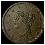 1840 Braided Hair Large Cent NEARLY  UNCIRCULATED