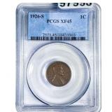 1926-S Wheat Cent PCGS XF45