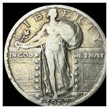 1927-S Silver Standing Liberty Quarter  LIGHTLY C