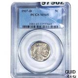 1937-D Buffalo Nickel PCGS MS65
