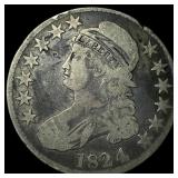1824 Capped Bust Half Dollar NICELY  CIRCULATED
