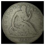 1861 Silver Half Dollar NICELY CIRCULATED