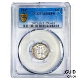 1942 Mercury Silver Dime PCGS MS66 FB