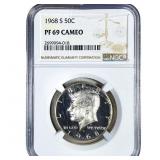 1968-S Kennedy Half Dollar NGC PF69 CAMEO