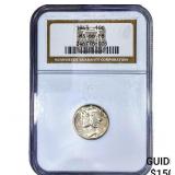 1943 Mercury Silver Dime NGC MS66 FB