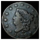 1818 Coronet Head Large Cent NEARLY  UNCIRCULATED