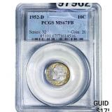 1952-D Roosevelt Dime PCGS MS67 FB