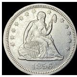 1856 Silver Seated Liberty Quarter  UNCIRCULATED