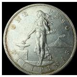 1903-S Philippines Silver One Peso NEARLY  UNCIRC