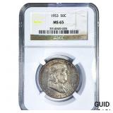 1953 Franklin Half Dollar NGC MS65