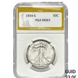1934-S Walking Liberty Half Dollar PGA MS63