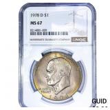 1978-D Eisenhower Dollar NGC MS67