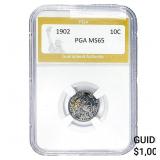 1902 Barber Dime PGA MS65