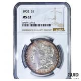 1902 Morgan Silver Dollar NGC MS62