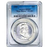 1955 Franklin Half Dollar PCGS MS64 "Bugs Bunny"