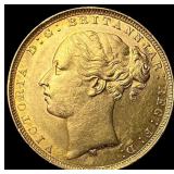 1879-M .2354oz Gold Sovereign Victoria  UNCIRCULA