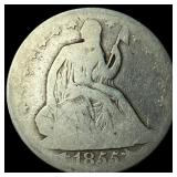 1855-O Silver Seated Liberty Half Dollar  NICELY
