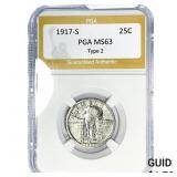 1917-S Standing Liberty Quarter PGA MS63 Type 2