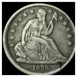 1839-O Silver Seated Liberty Dime NEARLY  UNCIRCU