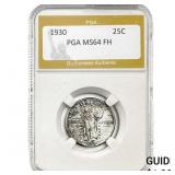 1930 Standing Liberty Quarter PGA MS64 FH