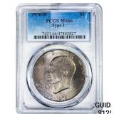 1976-D Eisenhower Dollar PCGS MS66 Type 2